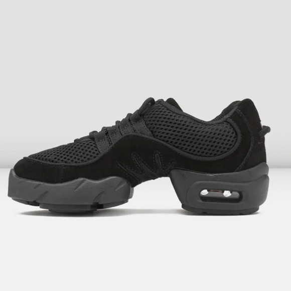 Bloch Adult size 5 US Boost Mesh Split Sole Dance Sneakers Black SO538L Hip Hop - Picture 1 of 9